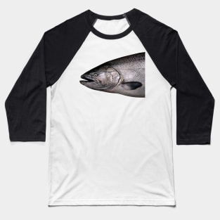 Chinook Salmon Head Photo Baseball T-Shirt